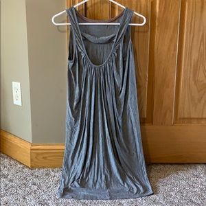 Knit gray tank dress/swim cover up